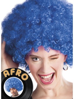 Afro parukas sinine