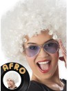 Afro parukas valge