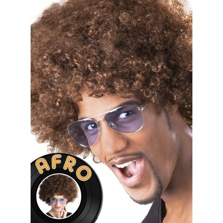 Afro parukas pruun