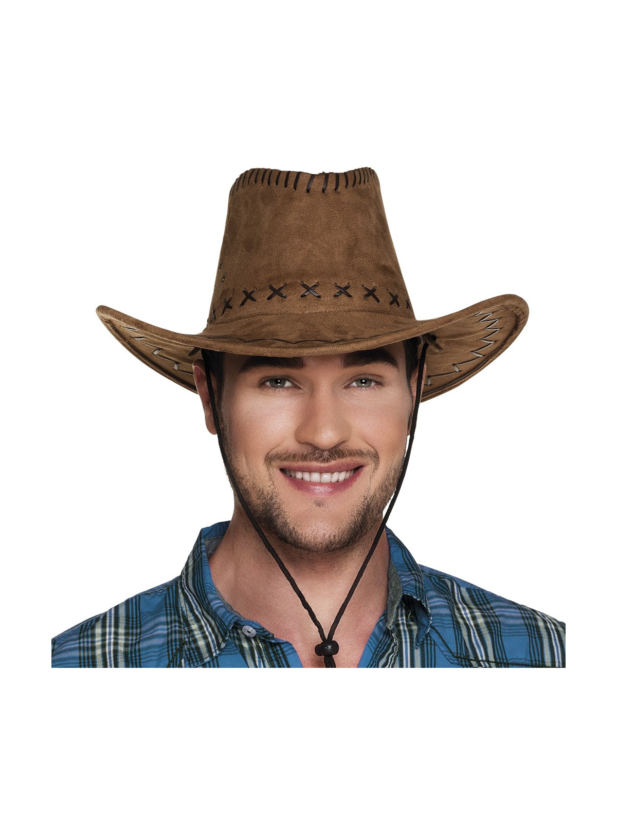 Nahkne pruun kauboi kaabu