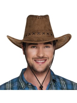 Nahkne pruun kauboi kaabu