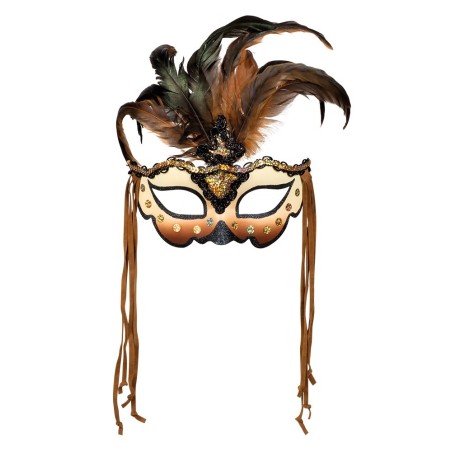 Kuldse tooniga narmastega mask