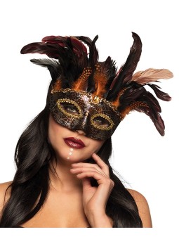 Täpiliste sulgedega  ja kiviga mask