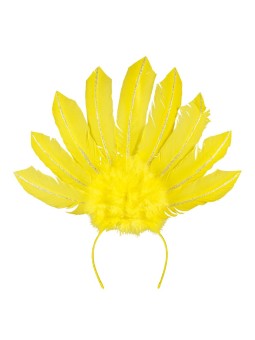 Samba kollaste sulgedega peaehe