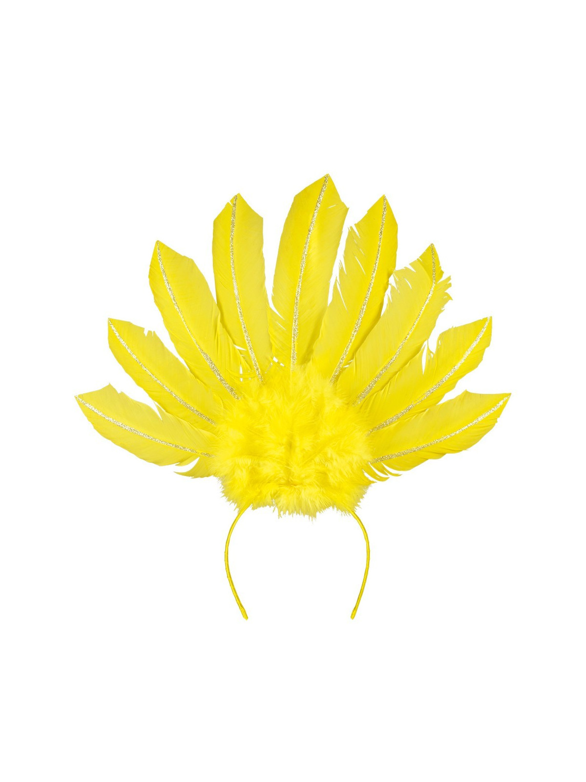 Samba kollaste sulgedega peaehe