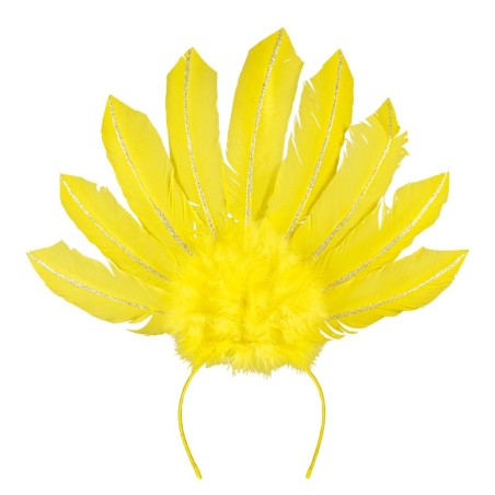 Samba kollaste sulgedega peaehe