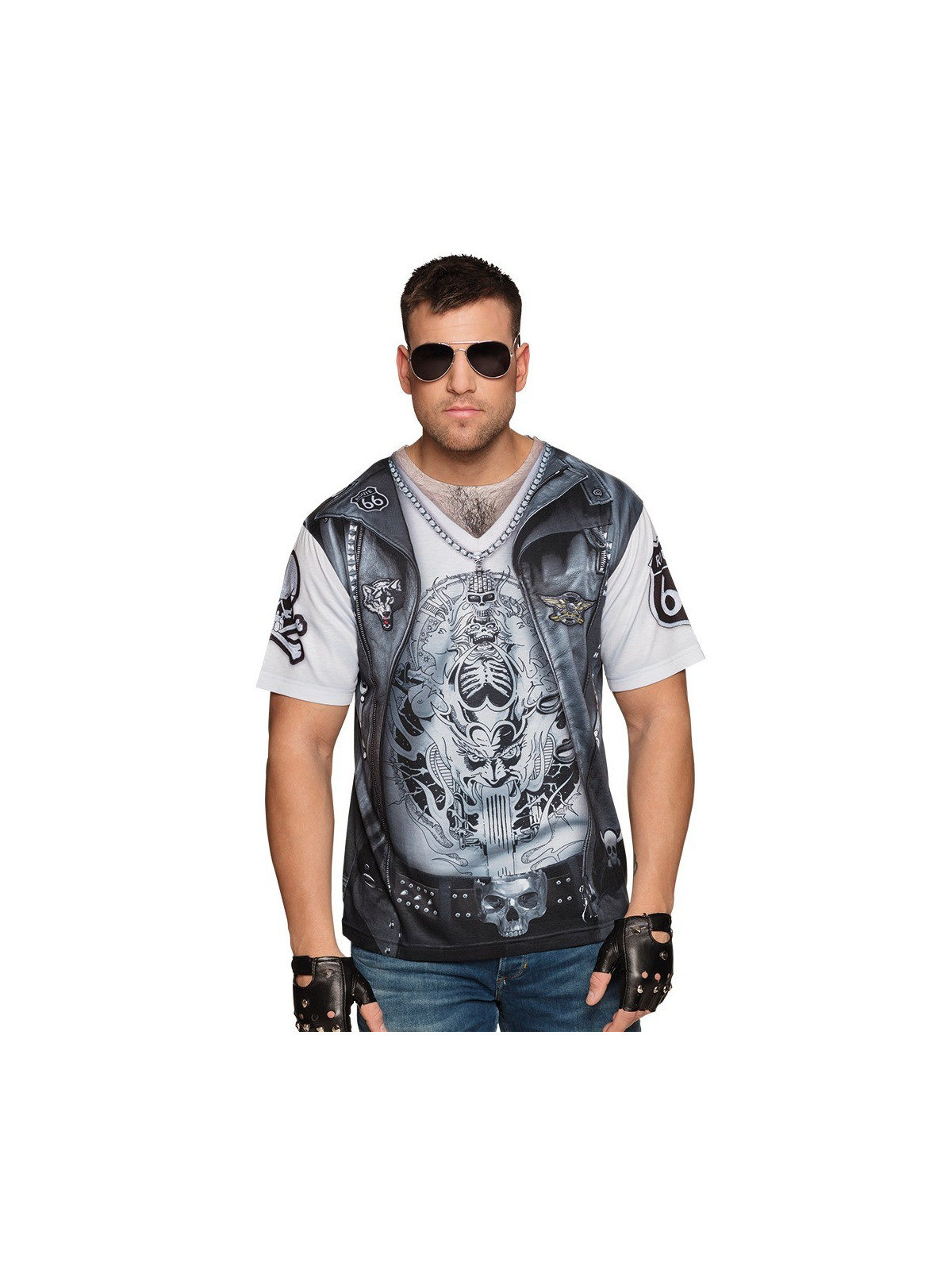 T-särk baiker/rokkar meeste M