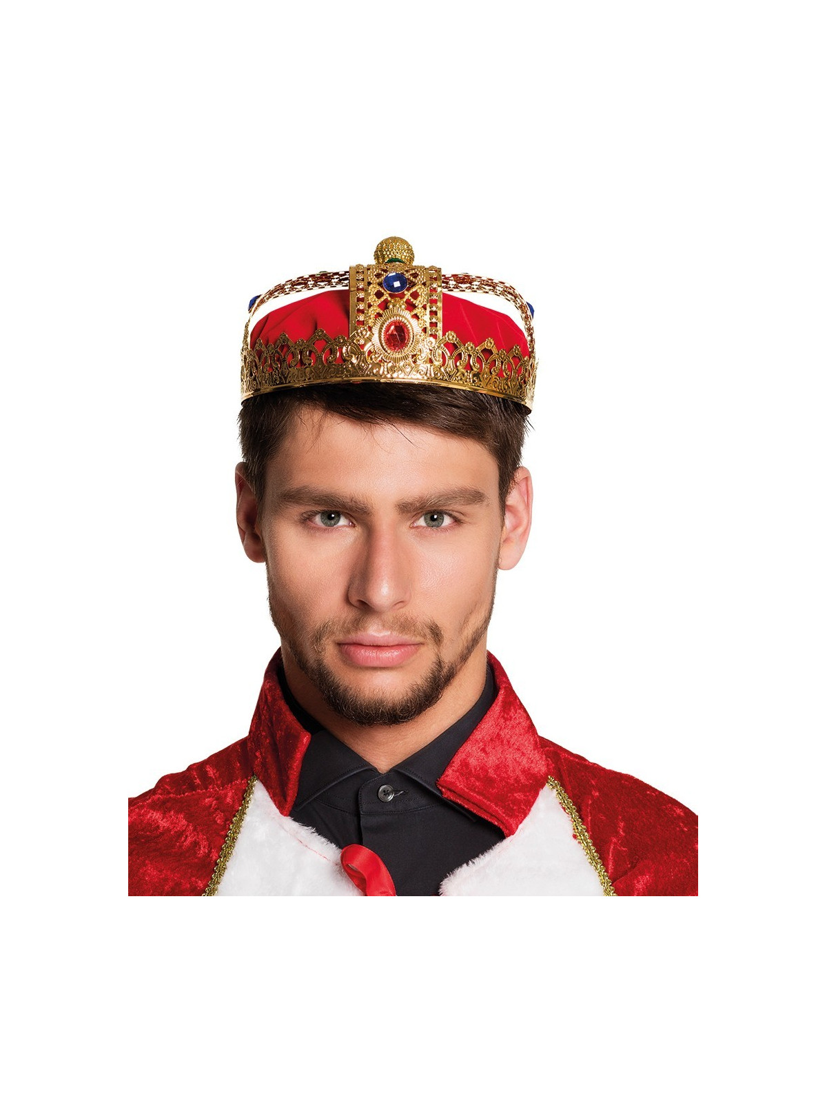 Metallist punase sametiga kroon