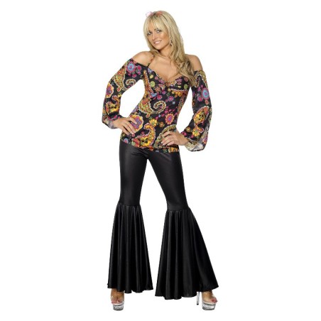 Hipi tüdruku kostüüm mustade pükstega S