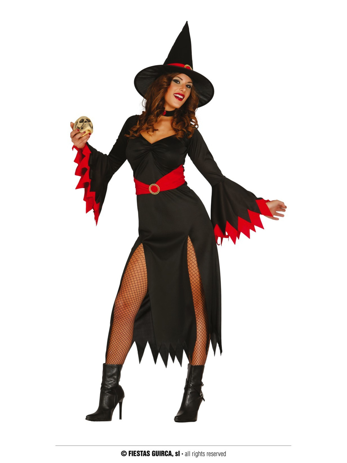 Pikk nõiakleit punase vööga ja mütsiga M