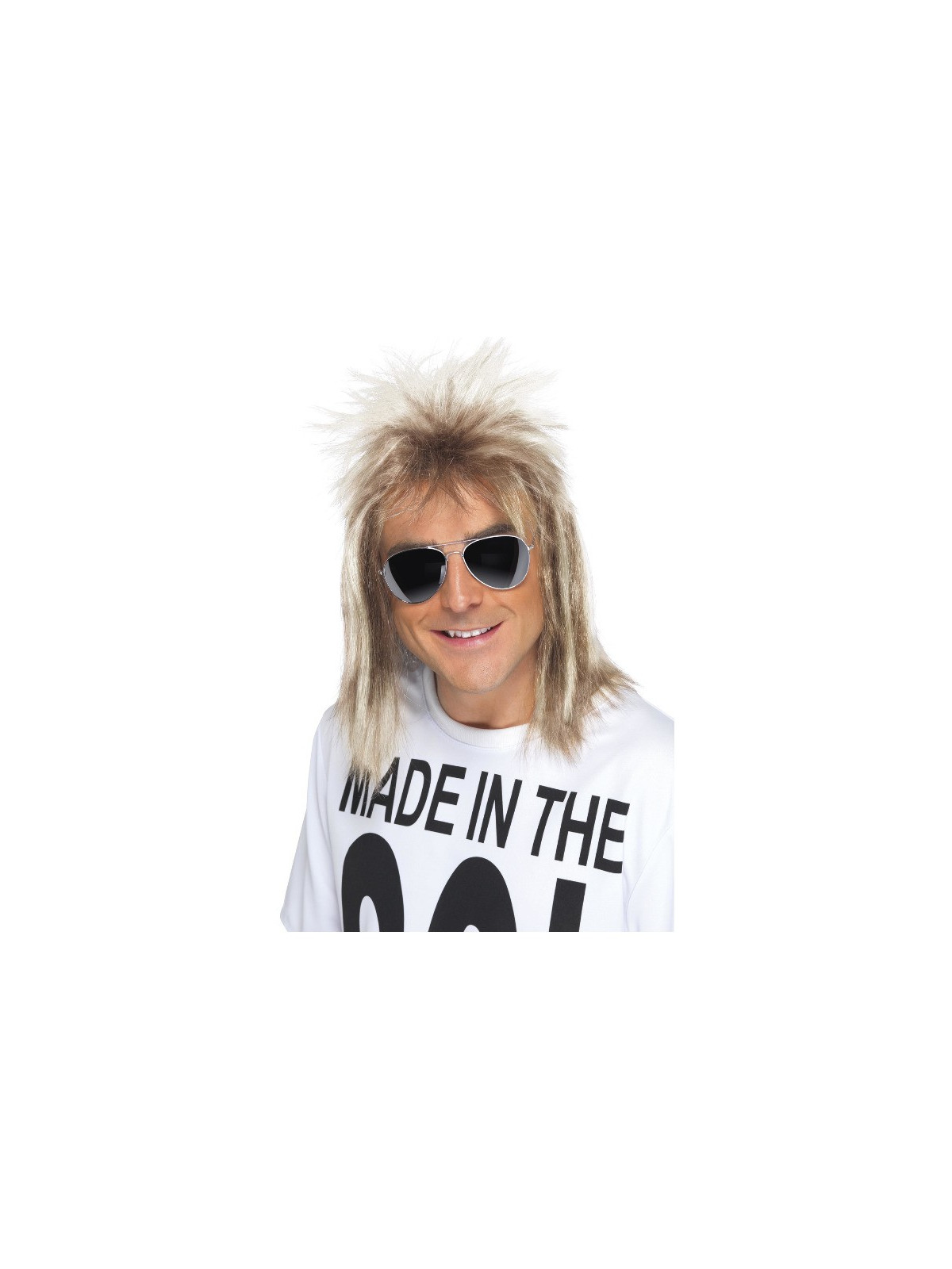 Blondeeritud mulleti parukas