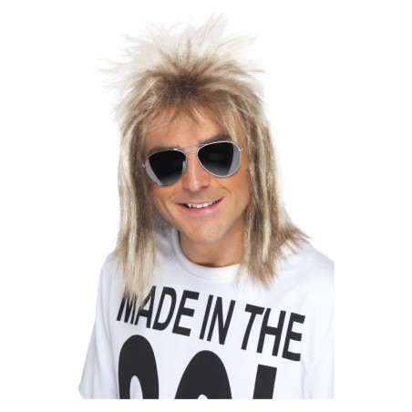 Blondeeritud mulleti parukas