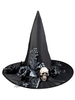 Nõiamüts pealuu kaunistusega