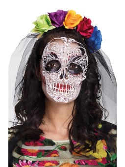 Värviliste lilledega must loor peavõrul