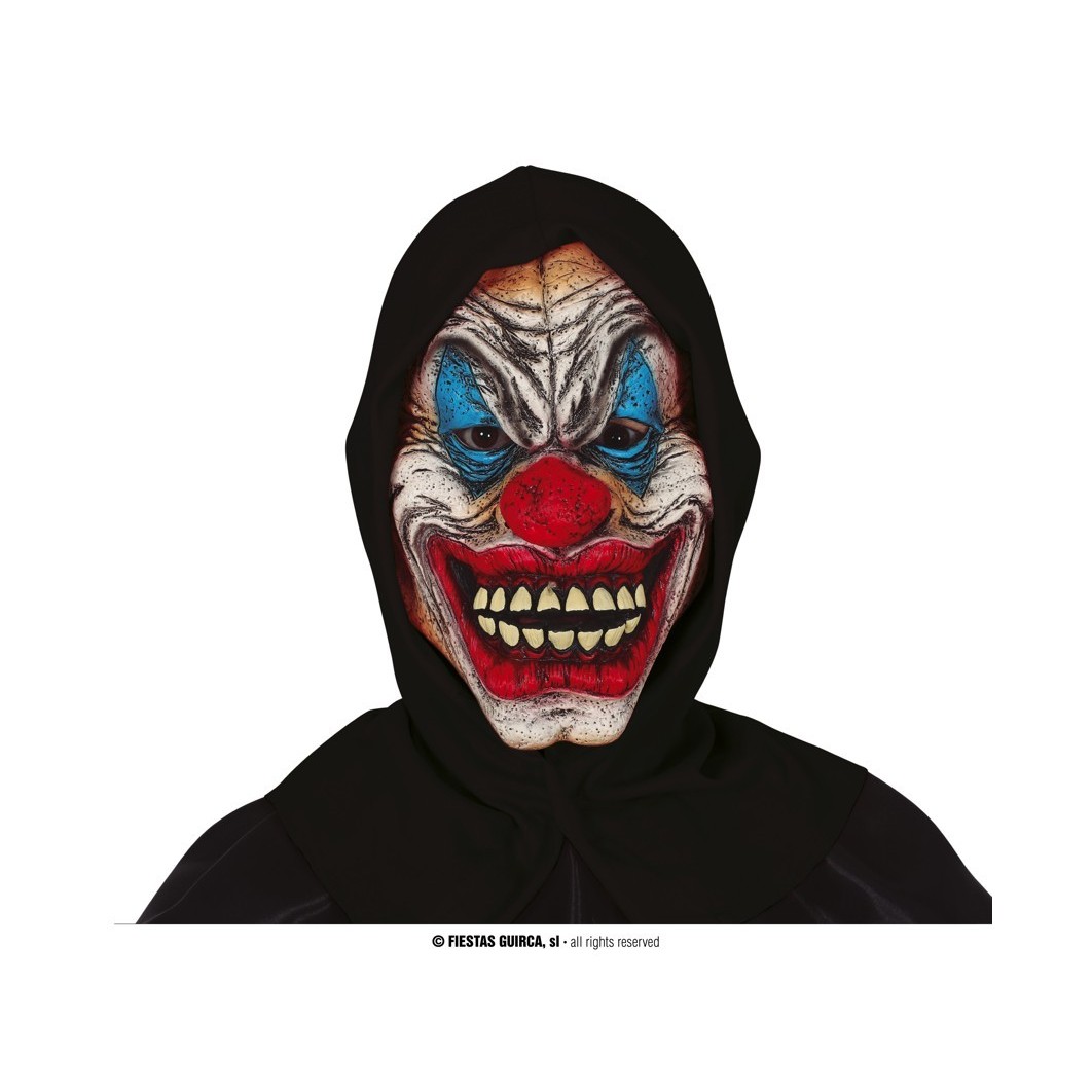 Klouni mask musta kapuutsiga