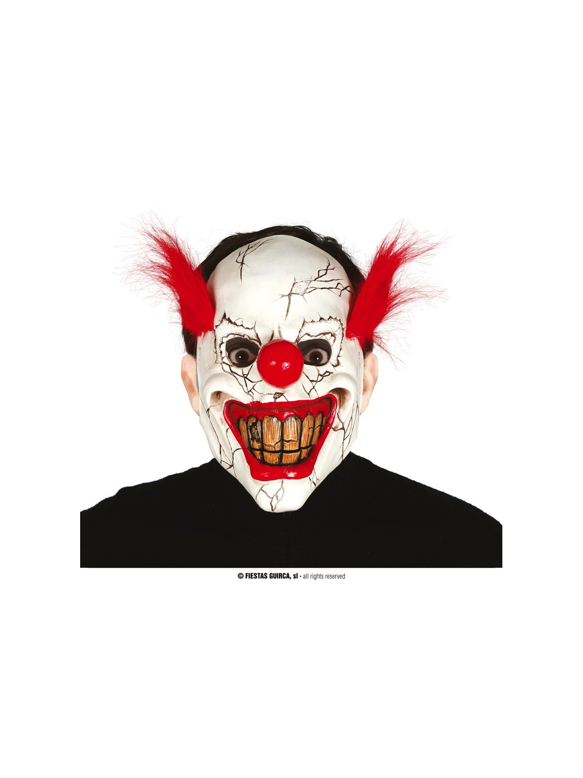 Klouni mask punaste juustega