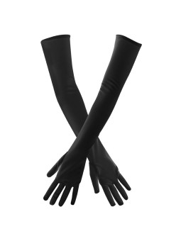 Mustad üleküünarnuki kindad õhukesed