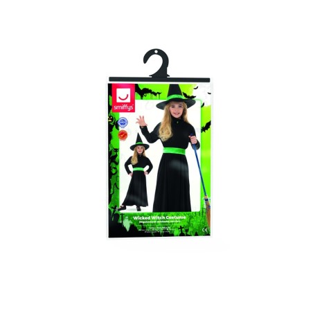 Laste nõia kleit rohelise lindiga M