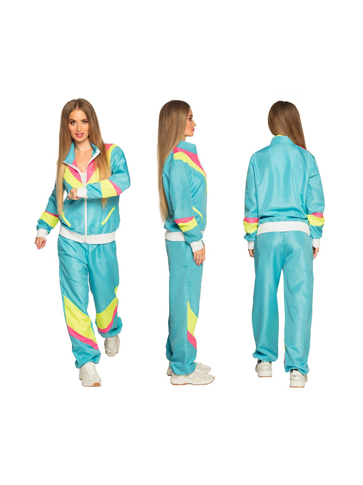 Naiste neoonsinine retro dress XL