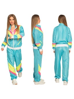 Naiste neoonsinine retro dress XL