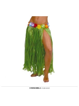 Hawaii seelik roheline lilledega 75cm