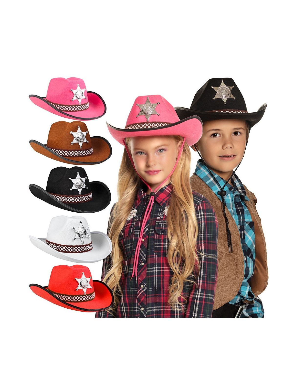 Laste kauboi serifi müts