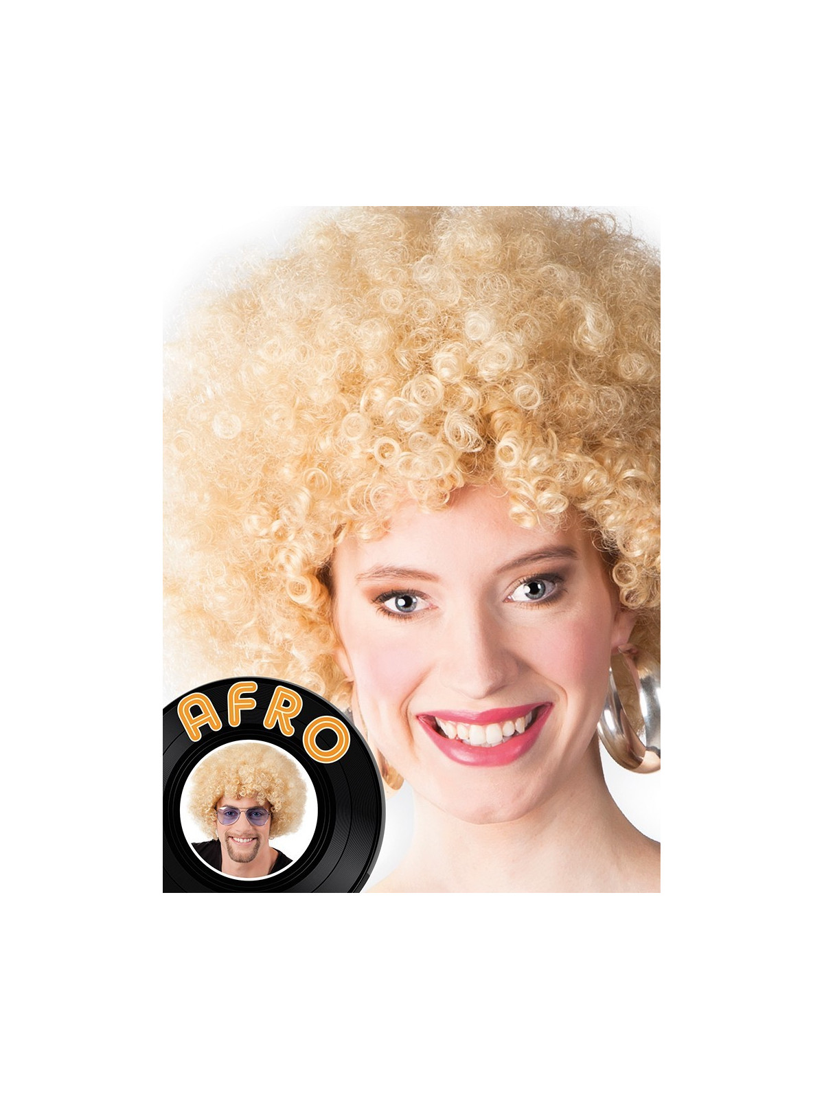 Afro parukas blond
