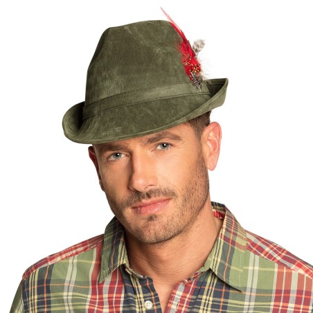 Oktooberfesti roheline sametine müts