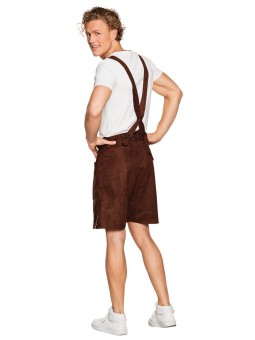 Meeste pruunid baieri püksid traksidega L/XL