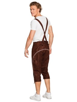 Meeste pruunid baieri põlvpüksid traksidega L/XL