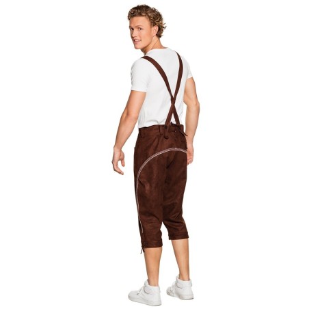 Meeste pruunid baieri põlvpüksid traksidega L/XL