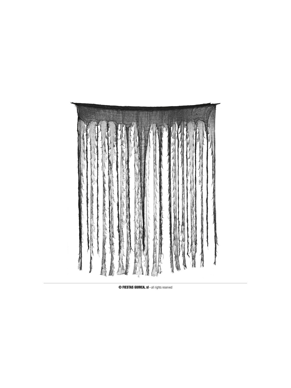 Halli ja musta ribaline õuduskardin