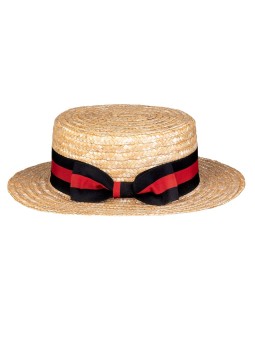 Õlgkaabu meestele mustapunase lindiga