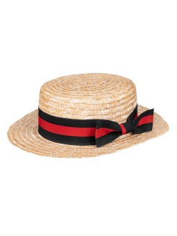 Õlgkaabu meestele mustapunase lindiga