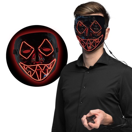 Punaste LED tuledega killer mask