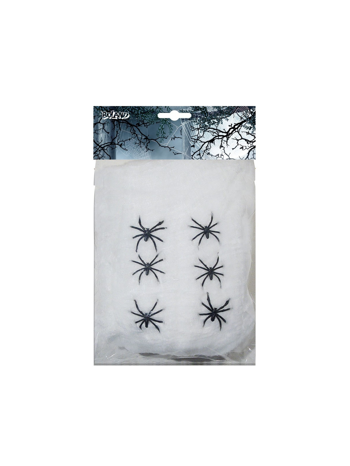 Valge ämbliku võrk 100gr, 6 ämblikuga