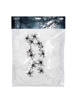 Valge ämbliku võrk 250gr, 12 ämblikuga