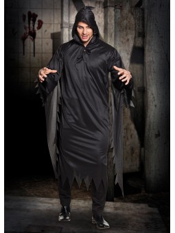 Must hõlst kapuutsi ja sakiliste varukatega