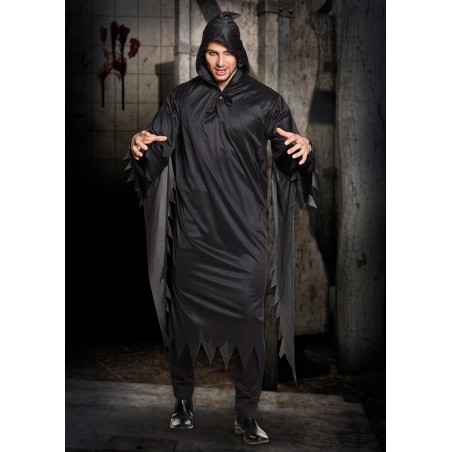 Must hõlst kapuutsi ja sakiliste varukatega