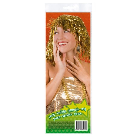 Kuldne metallik parukas