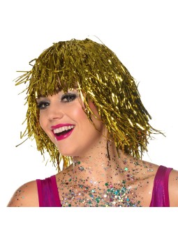 Kuldne metallik parukas