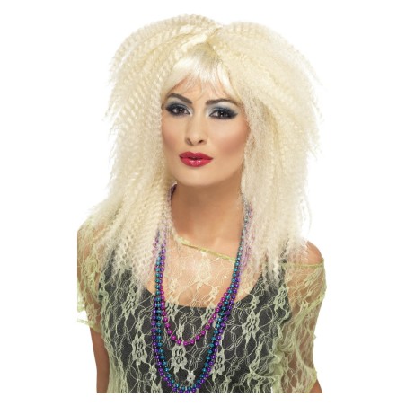 Blond vahvellokk parukas 80ndad