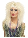 Blond vahvellokk parukas 80ndad
