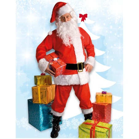 Jõuluvana kostüüm õhukesest materjalist M/L