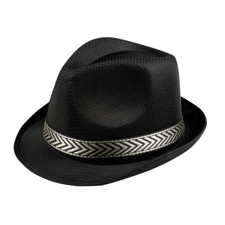 Must kaabu hõbedase mustris paelaga | Maskeraad