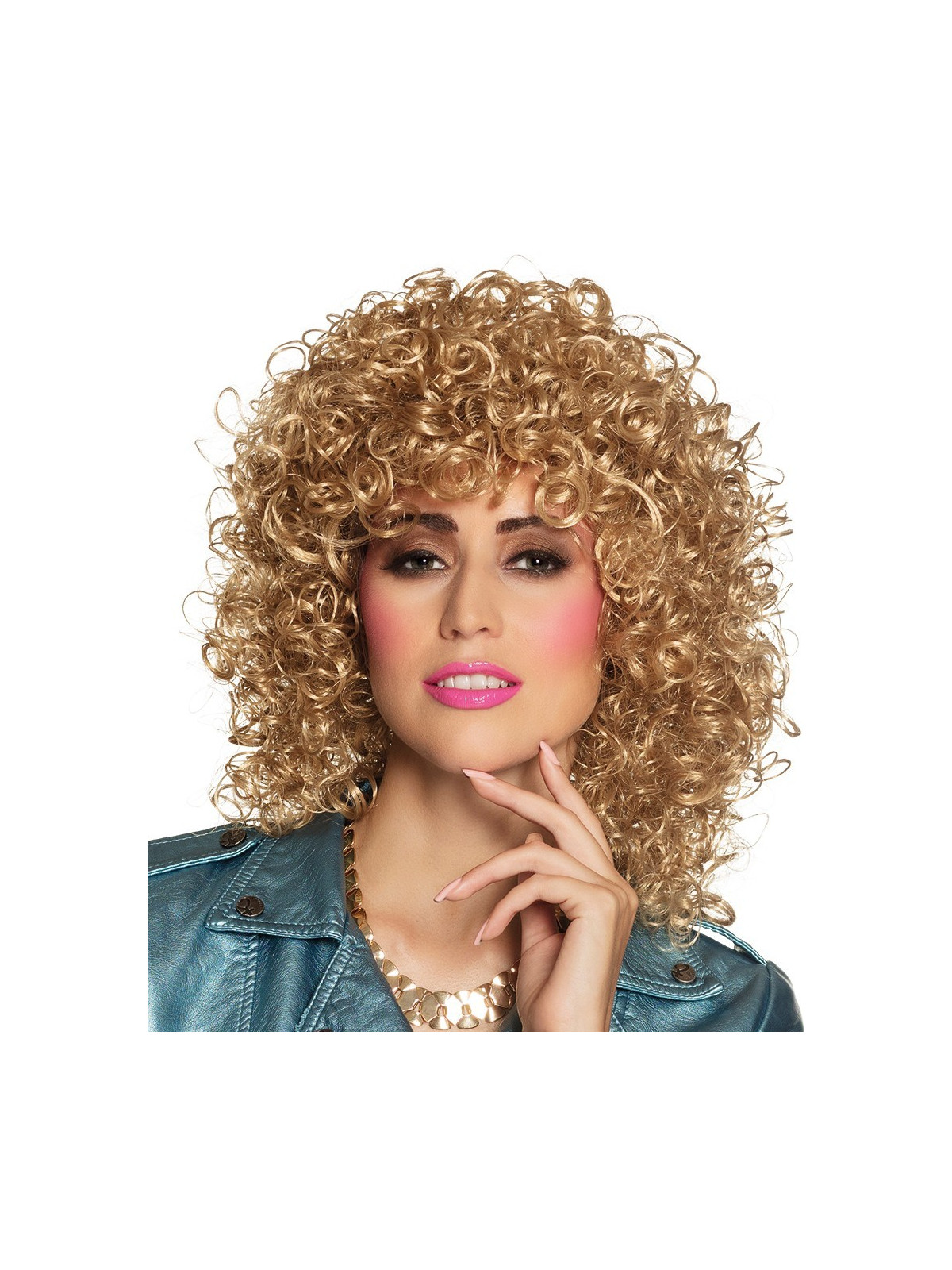 Peene lokiga blond poolpikk parukas