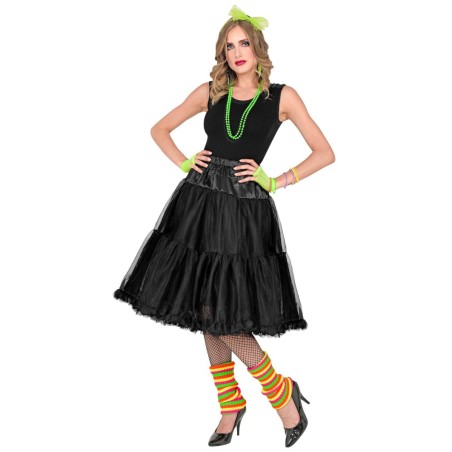 Must tülli röstitud seelik/alusseelik 65 cm