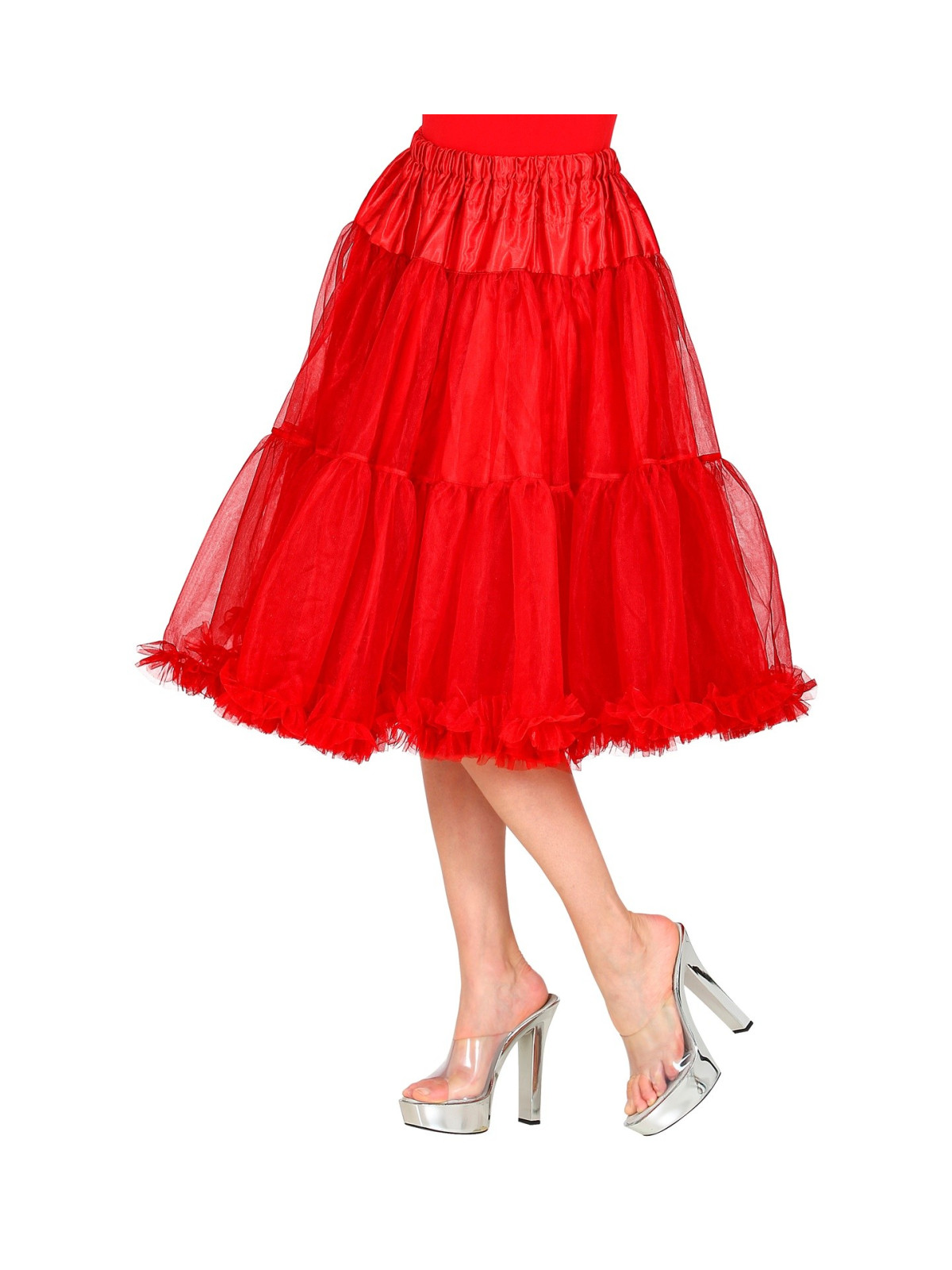 Punane tüll Ruffle seelik/pettinis 65 cm