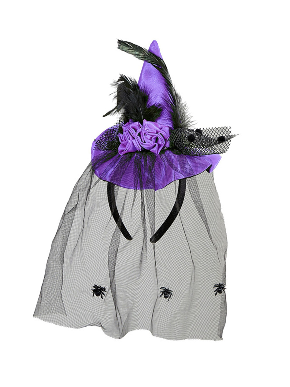 Lilla mini nõiamüts rooside ja tülliga | Maskeraad