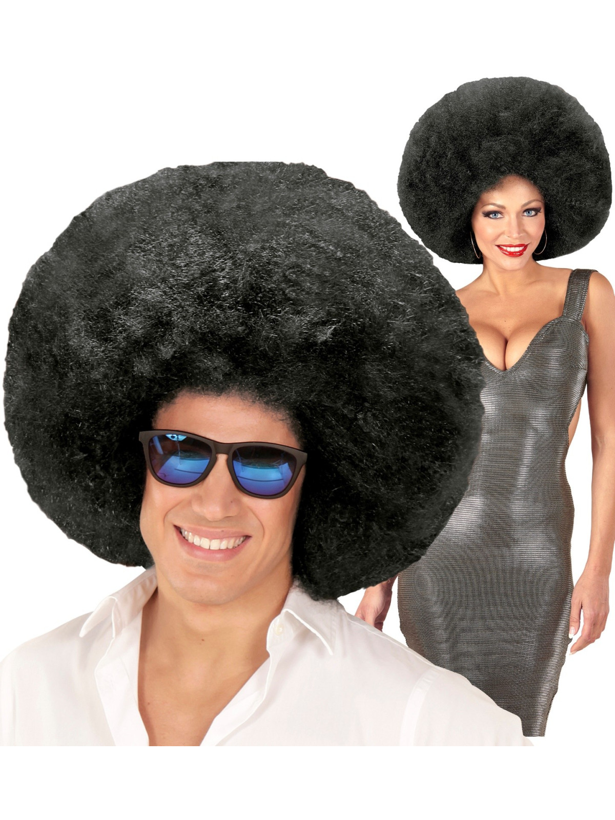 Mega afro parukas must | Maskeraad